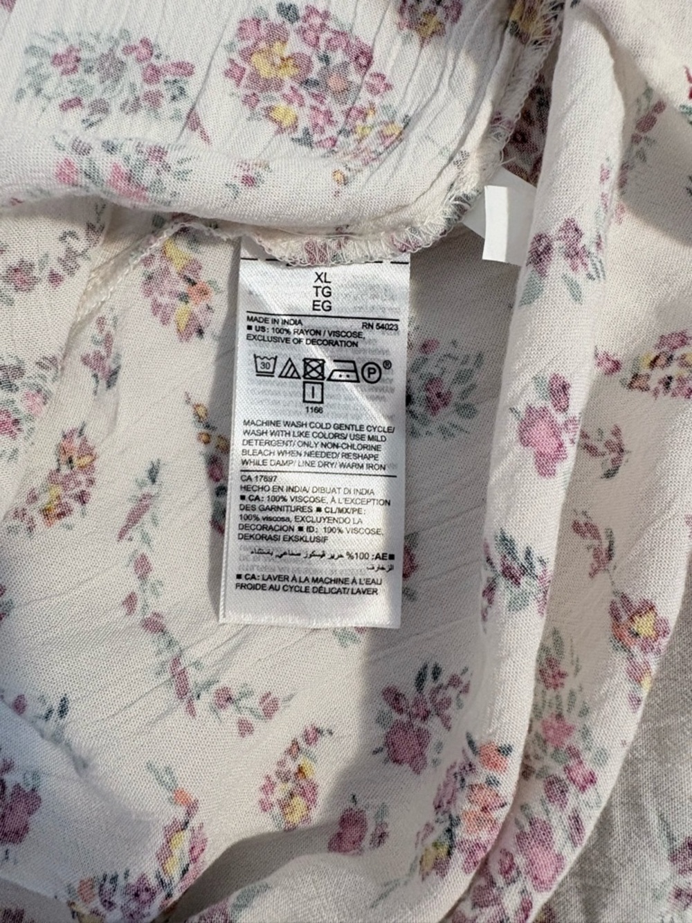 Boho Peasant Blouse XL Floral Tassel Cottagecore Festival Romantic Top - Picture 6 of 8